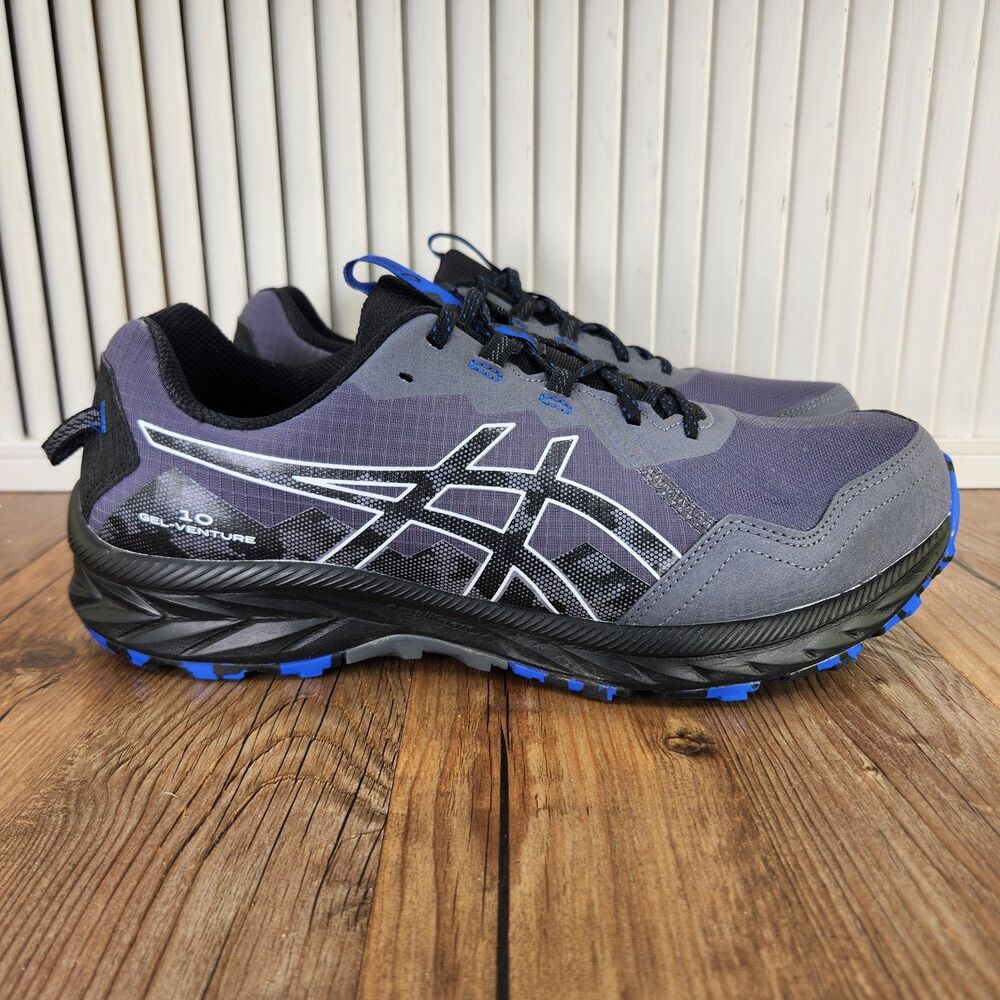 Asics GEL-Venture 10 Trail Running Shoes Mens Sz 11 Gray Hiking Sneaker 1011B966